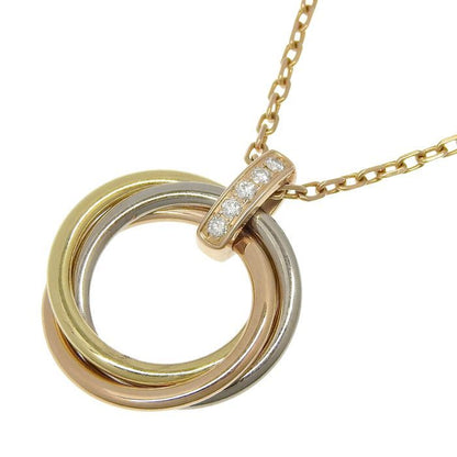 Cartier Trinity Diamond Necklace 18K Yellow Gold 18K White Gold 18K Pink Gold