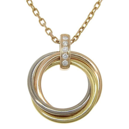 Cartier Trinity Diamond Necklace 18K Yellow Gold 18K White Gold 18K Pink Gold