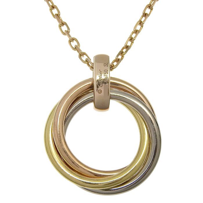 Cartier Trinity Diamond Necklace 18K Yellow Gold 18K White Gold 18K Pink Gold