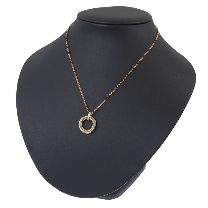 Cartier Trinity Diamond Necklace 18K Yellow Gold 18K White Gold 18K Pink Gold