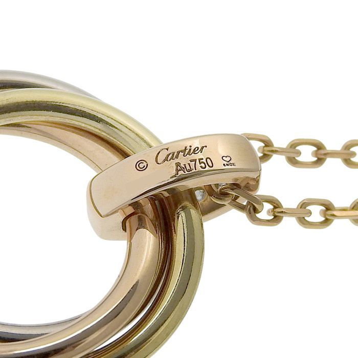 Cartier Trinity Diamond Necklace 18K Yellow Gold 18K White Gold 18K Pink Gold