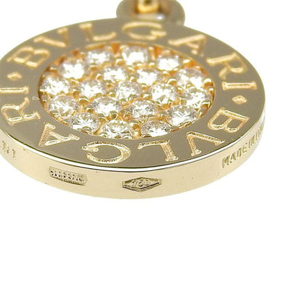 Bvlgari Diamond Charm 18K Yellow Gold 750 Yellow Gold Diamond Pendant Top