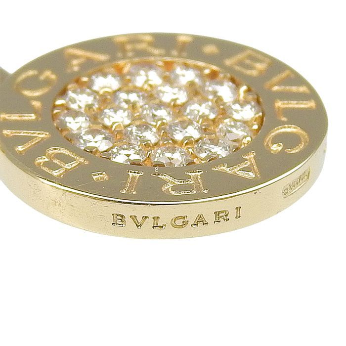 Bvlgari Diamond Charm 18K Yellow Gold 750 Yellow Gold Diamond Pendant Top