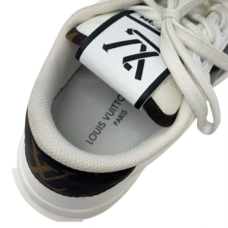 Louis Vuitton Charlie Line Monogram Sneakers Shoes Leather Fabric White Black