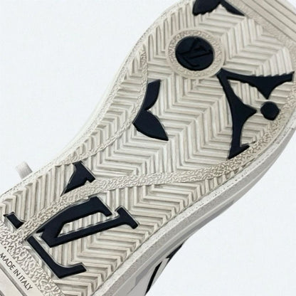 Louis Vuitton Charlie Line Monogram Sneakers Shoes Leather Fabric White Black
