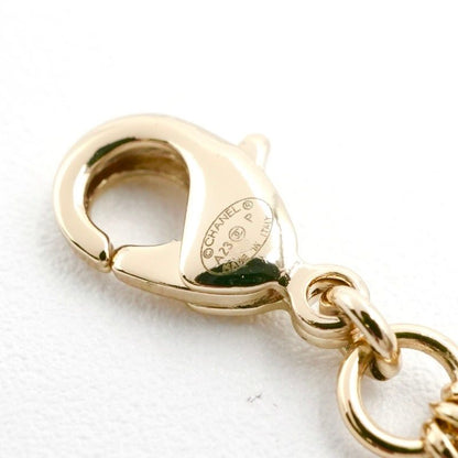 Chanel Necklace Pendant Choker Gold Coco Mark Heart Rhinestone