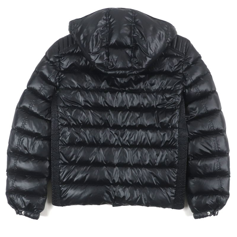 Prada 2022 Sga654 Triangle Logo Triangle Plate Hooded Zip Up Down Jacket Black