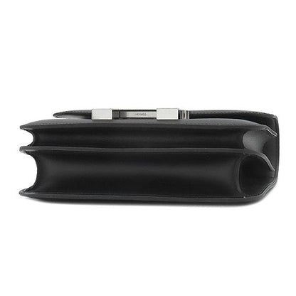 Hermes Shoulder Bag Constance Mini 3 Miroir Box Calf Black Silver Hardware
