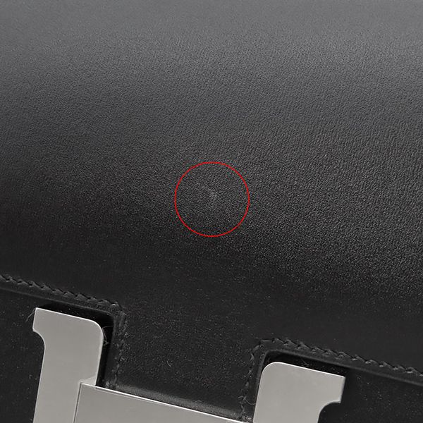 Hermes Shoulder Bag Constance Mini 3 Miroir Box Calf Black Silver Hardware