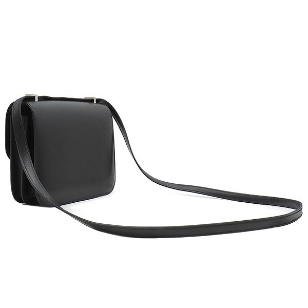 Hermes Shoulder Bag Constance Mini 3 Miroir Box Calf Black Silver Hardware