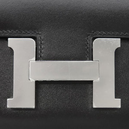 Hermes Shoulder Bag Constance Mini 3 Miroir Box Calf Black Silver Hardware