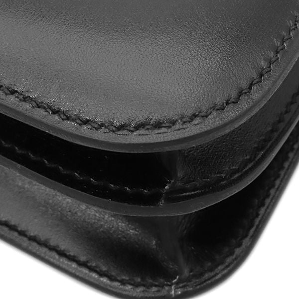 Hermes Shoulder Bag Constance Mini 3 Miroir Box Calf Black Silver Hardware