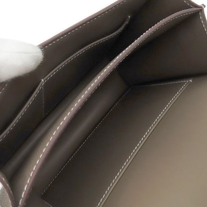 Hermes Shoulder Bag Constance 3 Mini Miroir Vaux Epson Etoupe Silver Hardware