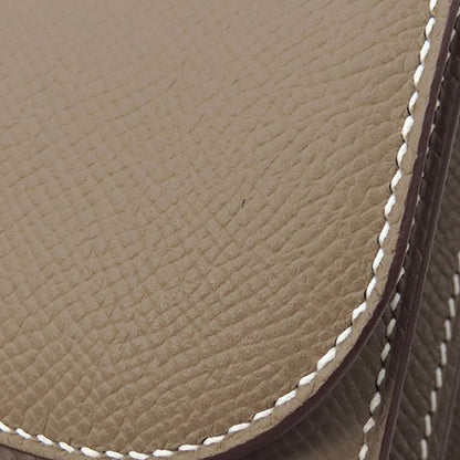 Hermes Shoulder Bag Constance 3 Mini Miroir Vaux Epson Etoupe Silver Hardware