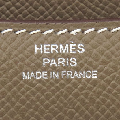 Hermes Shoulder Bag Constance 3 Mini Miroir Vaux Epson Etoupe Silver Hardware