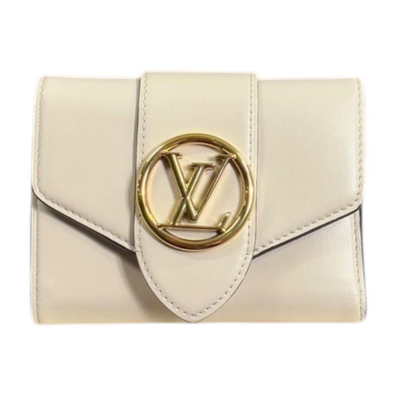 Louis Vuitton Portefeuille Pont Neuf Compact Trifold Wallet Leather M69176