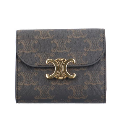 Celine Small Flap Wallet Triomphe Trifold Wallet Leather Women Celine Preowned