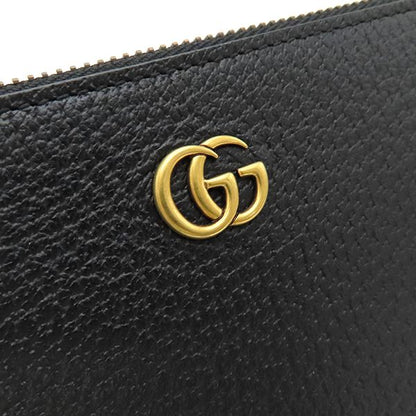 Gucci Clutch Bag GG Marmont Leather Black Gold Hardware Black Second Bag Pouch