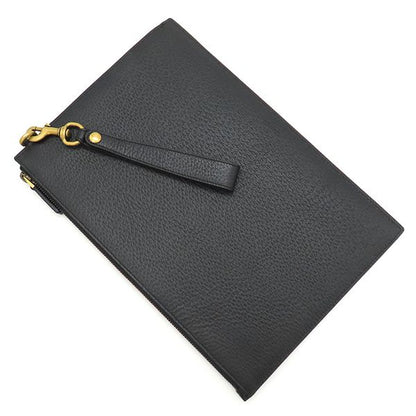 Gucci Clutch Bag GG Marmont Leather Black Gold Hardware Black Second Bag Pouch