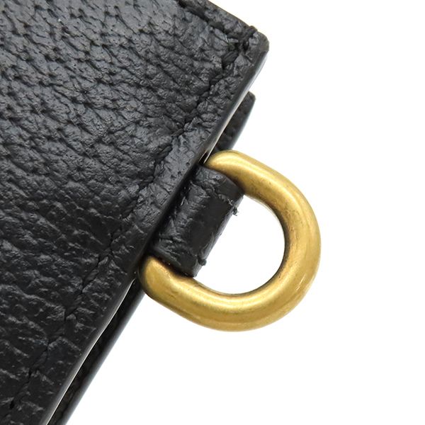 Gucci Clutch Bag GG Marmont Leather Black Gold Hardware Black Second Bag Pouch