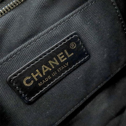 Chanel Shoulder Bag Matelasse Camera Bag Calf Black Gold Hardware Black Chain