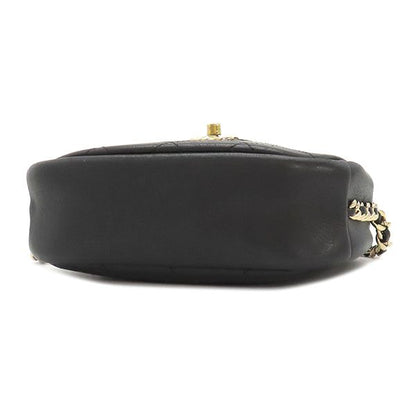 Chanel Shoulder Bag Matelasse Camera Bag Calf Black Gold Hardware Black Chain