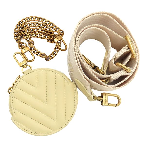 Louis Vuitton Shoulder Bag New Wave Muluti Pochette Leather Yellowish Gold