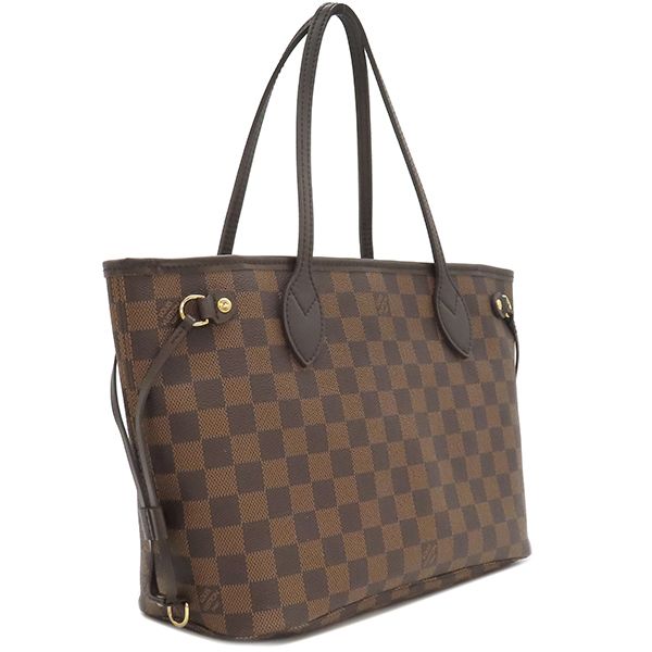 Louis Vuitton Tote Bag Neverfull PM Damier Canvas Damier Ebene Gold Hardware
