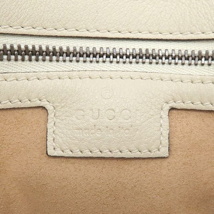 Gucci 2way Bag Diana Small Leather White Gold Hardware Bamboo White Handbag