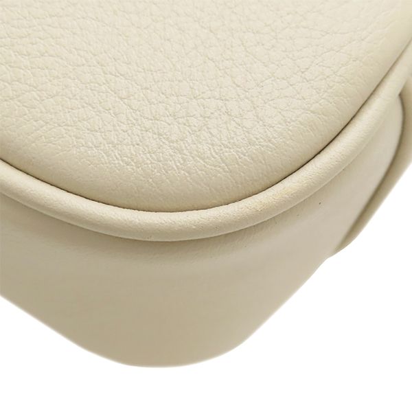 Gucci 2way Bag Diana Small Leather White Gold Hardware Bamboo White Handbag