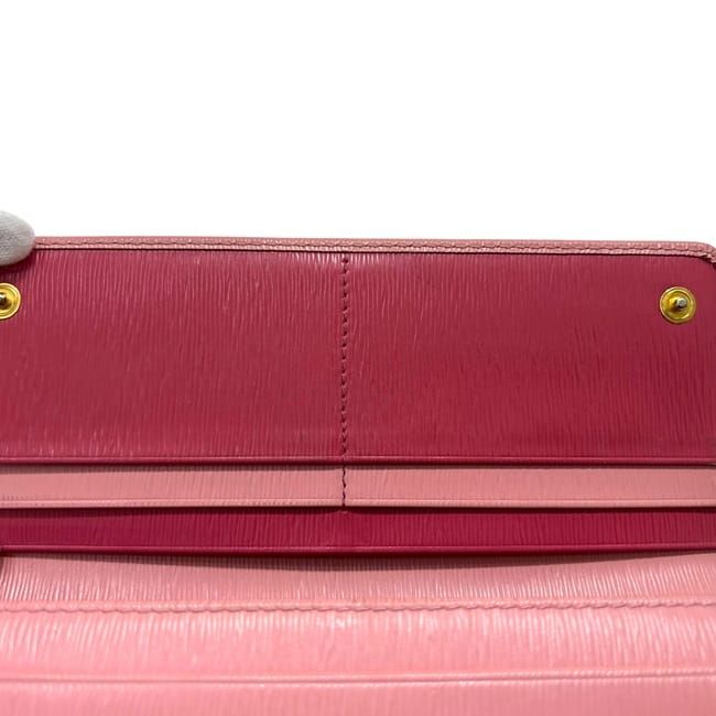 Prada Bifold Long Wallet Pink 1mh132 Wallet Leather Viteromove