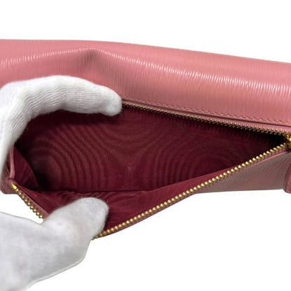 Prada Bifold Long Wallet Pink 1mh132 Wallet Leather Viteromove