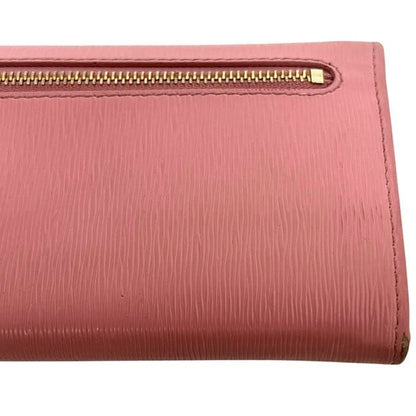Prada Bifold Long Wallet Pink 1mh132 Wallet Leather Viteromove