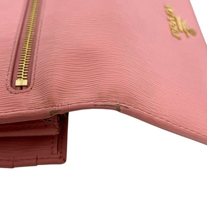 Prada Bifold Long Wallet Pink 1mh132 Wallet Leather Viteromove
