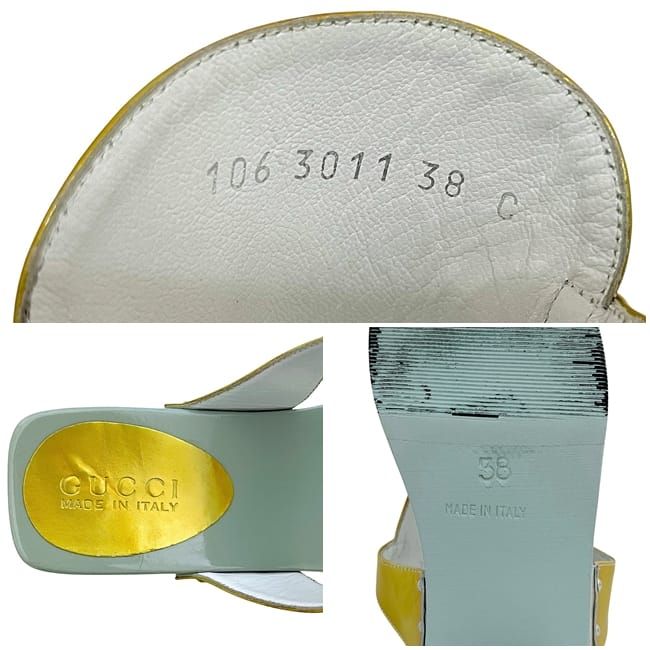 Gucci Sandals Gold Light Blue Horsebit 106 3011 Excellent Condition