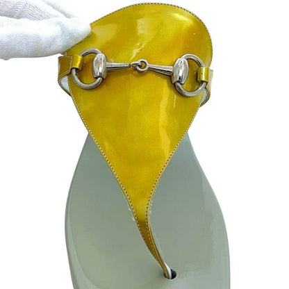 Gucci Sandals Gold Light Blue Horsebit 106 3011 Excellent Condition