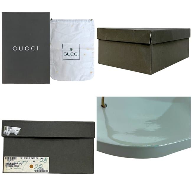 Gucci Sandals Gold Light Blue Horsebit 106 3011 Excellent Condition