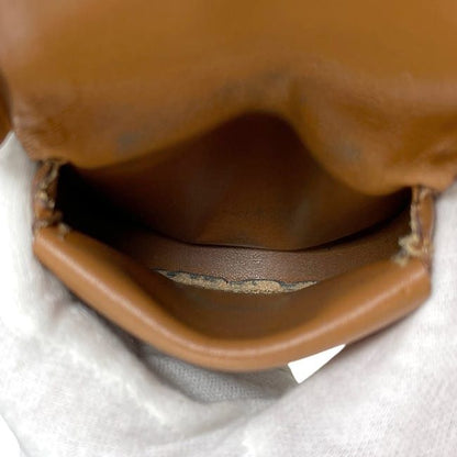 Celine Coin Case Brown Macadam Excellent Condition Coin Purse PVC Leather