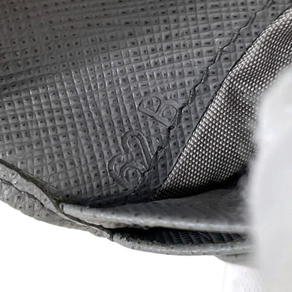 Prada Bifold Wallet Gray 1mv204 Excellent Condition Saffiano Leather Preowned