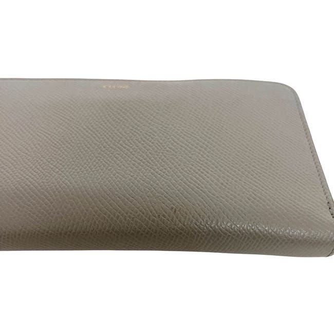 Celine Round Zipper Long Wallet Large Zip Wallet Gray