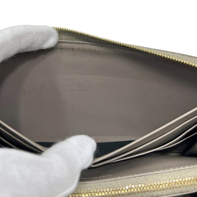 Celine Round Zipper Long Wallet Large Zip Wallet Gray