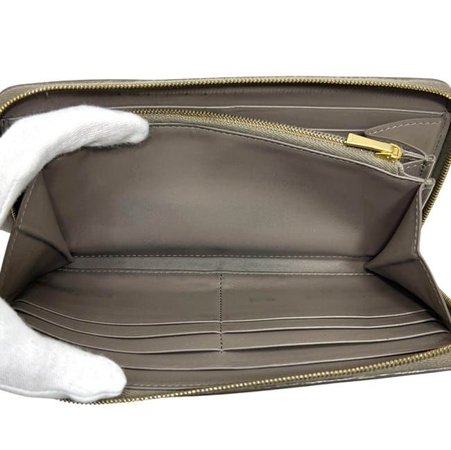 Celine Round Zipper Long Wallet Large Zip Wallet Gray
