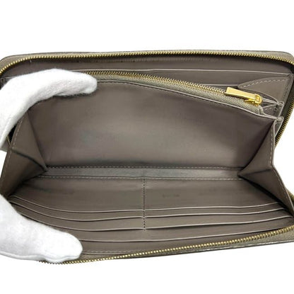 Celine Round Zipper Long Wallet Large Zip Wallet Gray