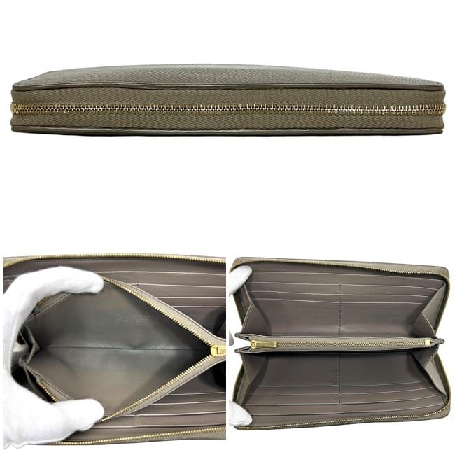 Celine Round Zipper Long Wallet Large Zip Wallet Gray