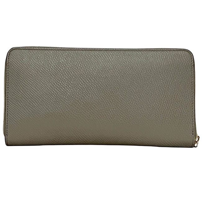 Celine Round Zipper Long Wallet Large Zip Wallet Gray