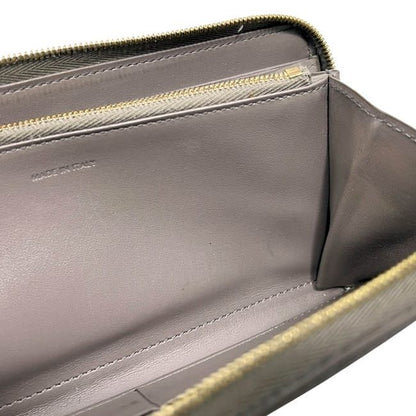 Celine Round Zipper Long Wallet Large Zip Wallet Gray