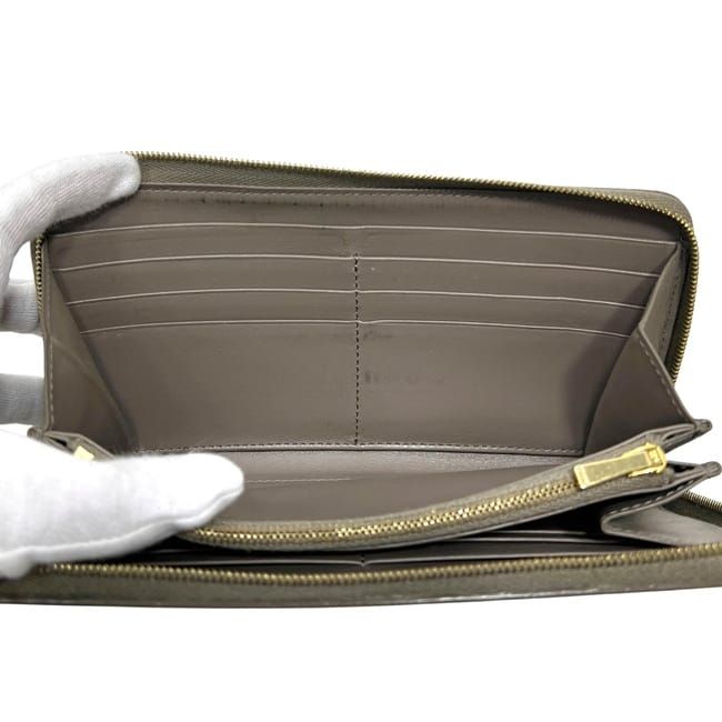 Celine Round Zipper Long Wallet Large Zip Wallet Gray