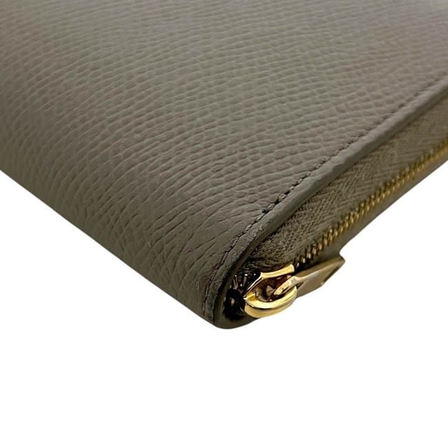 Celine Round Zipper Long Wallet Large Zip Wallet Gray