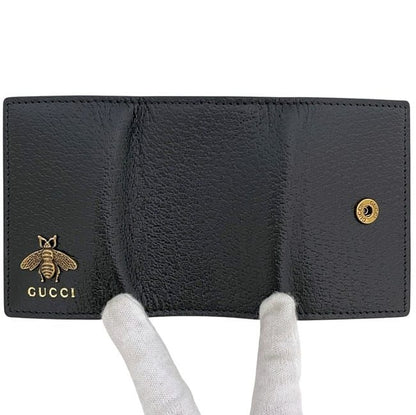 Gucci 6strand Key Case Black Animalier Metallic Ruby 523683