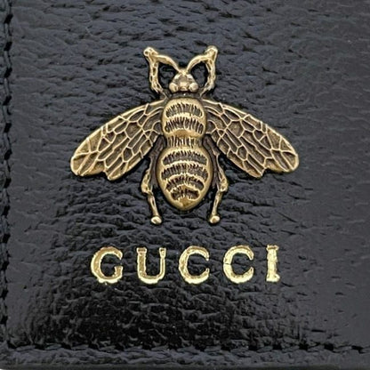 Gucci 6strand Key Case Black Animalier Metallic Ruby 523683